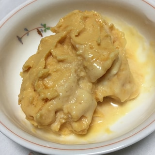 完熟柿と豆乳ヨーグルトでアイスクリーム風